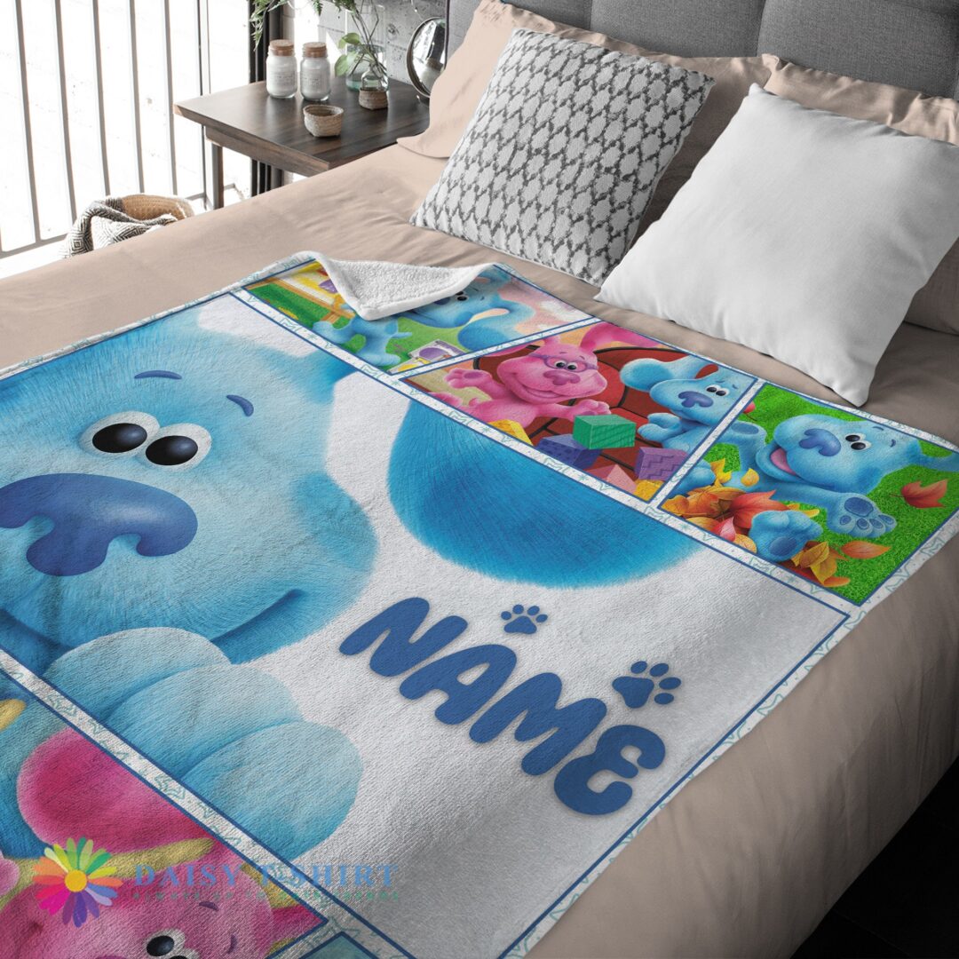 Funny Cartoon TV Show Blue’s Clues Blanket Fleece Customized Blanket