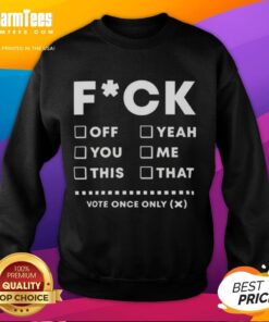 Alt Text: Funny Fck Checklist sweatshirt featuring humorous adult humor design, perfect for casual wear and laughs.