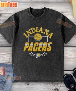 Funny Indiana Pacers City Edition 2025 washed t-shirt featuring a vibrant design and relaxed fit, perfect for fans.