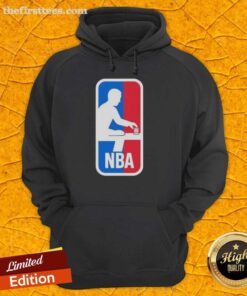Funny NBA Logo Parody Hoodie featuring a humorous twist on the classic basketball emblem, perfect for fans and fashion lovers.