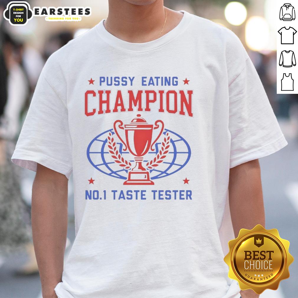 funny-pussy-eating-champion-no1-taste-tester-trophy-t-shirt-1 Funny Pussy Eating Champion No1 Taste Tester Trophy T-Shirt design with playful graphics and humorous text for novelty lovers.