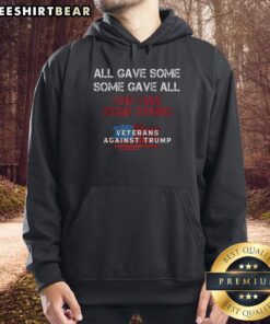 Alt Text: Good All Gave Some Some Gave All hoodie featuring a patriotic design and bold text, honoring veterans and sacrifices.