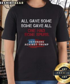 Good All Gave Some Some Gave All tee for ladies featuring a patriotic design and a message honoring veterans.