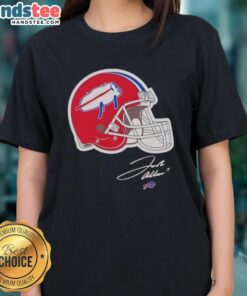 Good Buffalo Bills New Era Billustration Helmet Signature Ladies Tee showcasing team pride and stylish design.