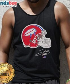 Good Buffalo Bills New Era Billustration helmet signature tank top design for fans, showcasing team spirit and style.