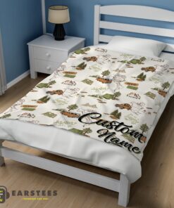 Good Camping Theme Velveteen Plush Blanket Fleece Customized Blanket - Image 3