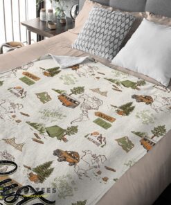 Good Camping Theme Velveteen Plush Blanket Fleece Customized Blanket - Image 2