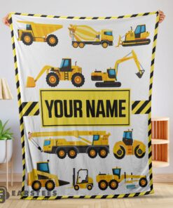 Good Cartoon Construction Trucks With Friends Blanket Fleece Customized Blanket