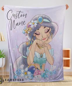 Good Cartoon Disney Aladdin Jasmine Princess Blanket Fleece Customized Blanket