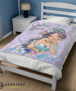 Good Cartoon Disney Aladdin Jasmine Princess Blanket Fleece Customized Blanket - Image 3