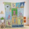 Good Cartoon Elephant & Piggie Blanket Fleece Customized Blanket