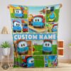 Good Cartoon Leo The Truck With Friends Blanket Fleece Throw Customized Blanket