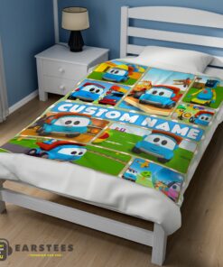 Good Cartoon Leo The Truck With Friends Blanket Fleece Throw Customized Blanket - Image 3