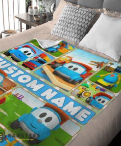 Good Cartoon Leo The Truck With Friends Blanket Fleece Throw Customized Blanket - Image 2