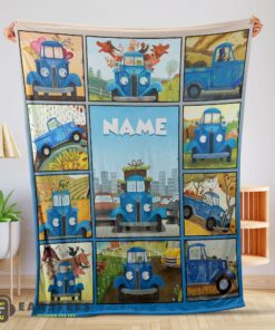 Good Cartoon Little Blue Truck Cute Blanket Fleece Customized Blanket