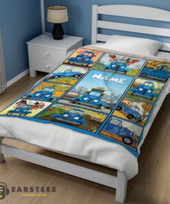 Good Cartoon Little Blue Truck Cute Blanket Fleece Customized Blanket - Image 3