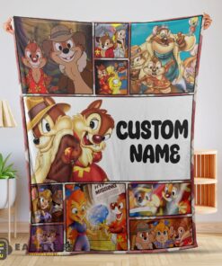 Good Disney Cartoon Chip And Dale Family Cute Blanket Fleece Customized Blanket