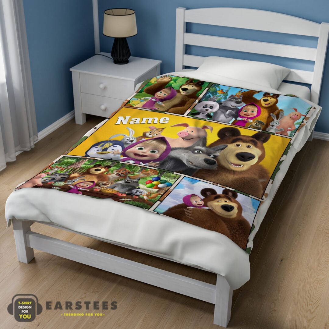 good-cartoon-marsha-and-the-bear-family-cute-blanket-fleece-customized-blanket-eliana-mk-02 Good Cartoon Marsha and the Bear Family Cute Blanket Fleece Customized Blanket Eliana - Image 3