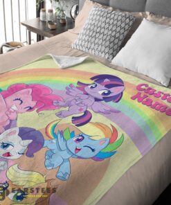 Good Cartoon My Little Pony Pony Life Friends Blanket Fleece Customized Blanket - Image 2