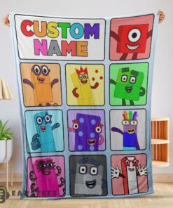 Good Cartoon Numberblocks Characters Blanket Fleece Customized Blanket