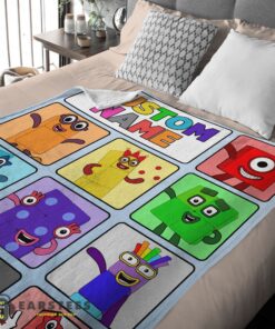 Good Cartoon Numberblocks Characters Blanket Fleece Customized Blanket - Image 2