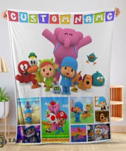 Good Cartoon Pocoyo Lovely Birthday Party Cute Blanket Fleece Customized Blanket