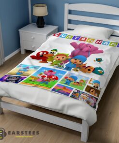Good Cartoon Pocoyo Lovely Birthday Party Cute Blanket Fleece Customized Blanket - Image 2