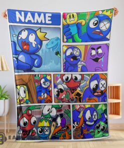 Good Cartoon Rainbow Friends Roblox Blanket Fleece Customized Blanket