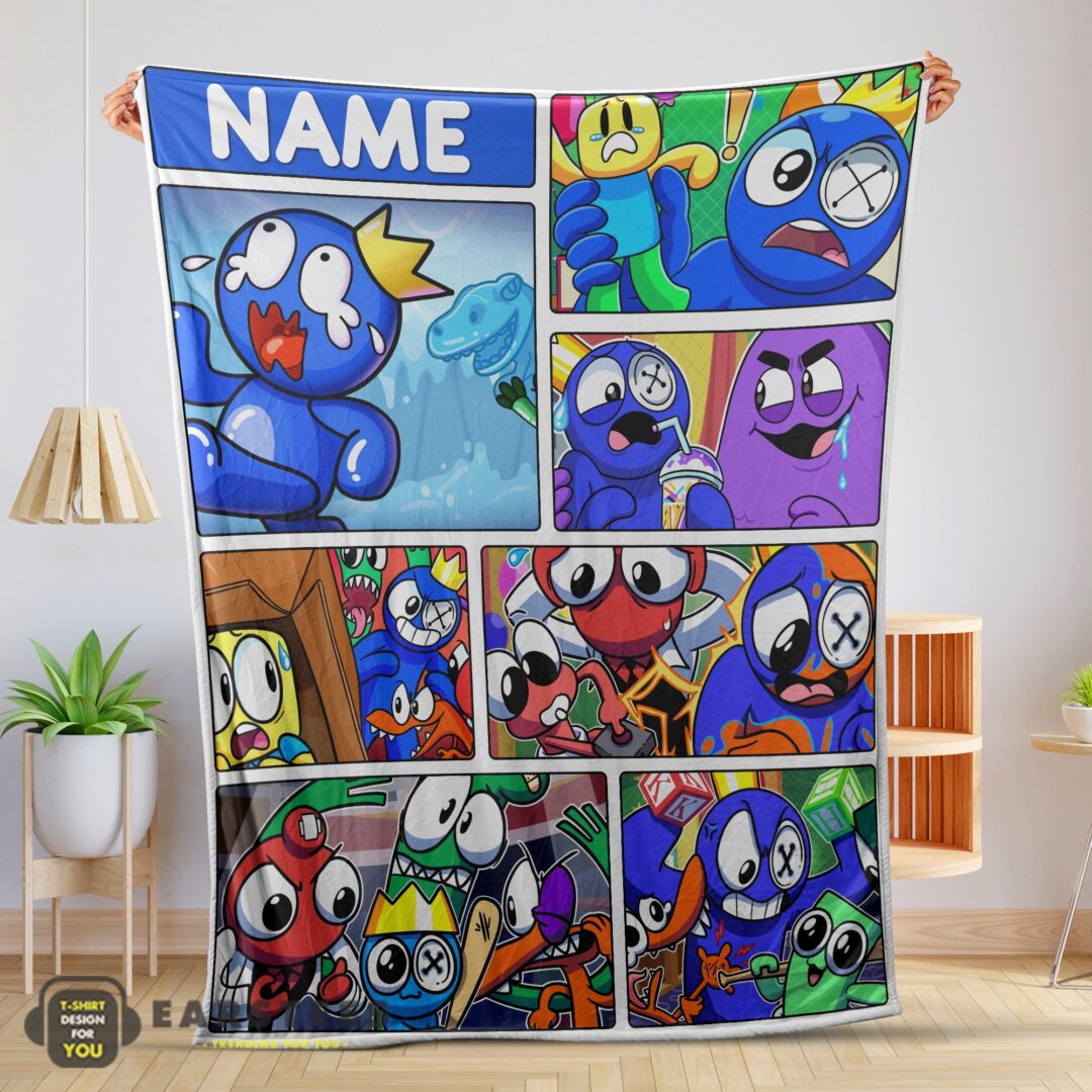 good-cartoon-rainbow-friends-roblox-blanket-fleece-customized-blanket-mk-01 Good Cartoon Rainbow Friends Roblox Blanket Fleece Customized Blanket