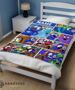 Good Cartoon Rainbow Friends Roblox Blanket Fleece Customized Blanket - Image 3