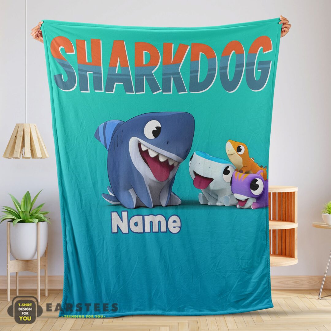 good-cartoon-sharkdog-fintastic-halloween-blanket-fleece-customized-blanket-mk-01-1 Good Cartoon Sharkdog Fintastic Halloween Blanket Fleece Customized Blanket
