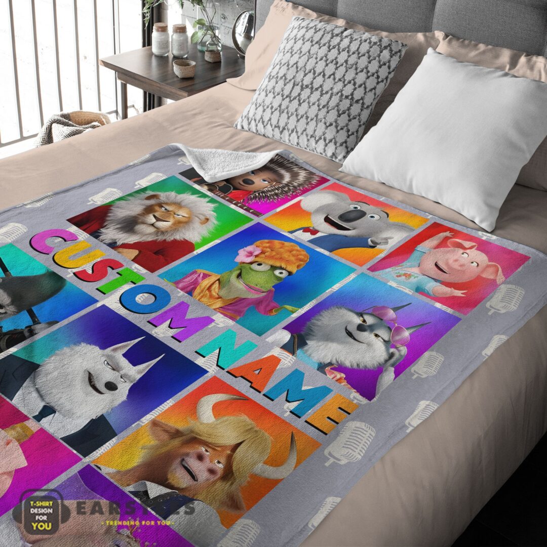 good-cartoon-sing-character-blanket-fleece-customized-blanket-mk-03 Good Cartoon Sing Character Blanket Fleece Customized Blanket - Image 2