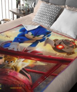 Good Cartoon Sonic With Friends Blanket Fleece Customized Blanket - Image 2