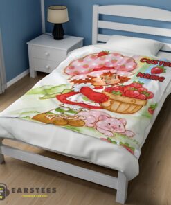 Good Cartoon Strawberry Shortcake Blanket – Customize Blanket - Image 3