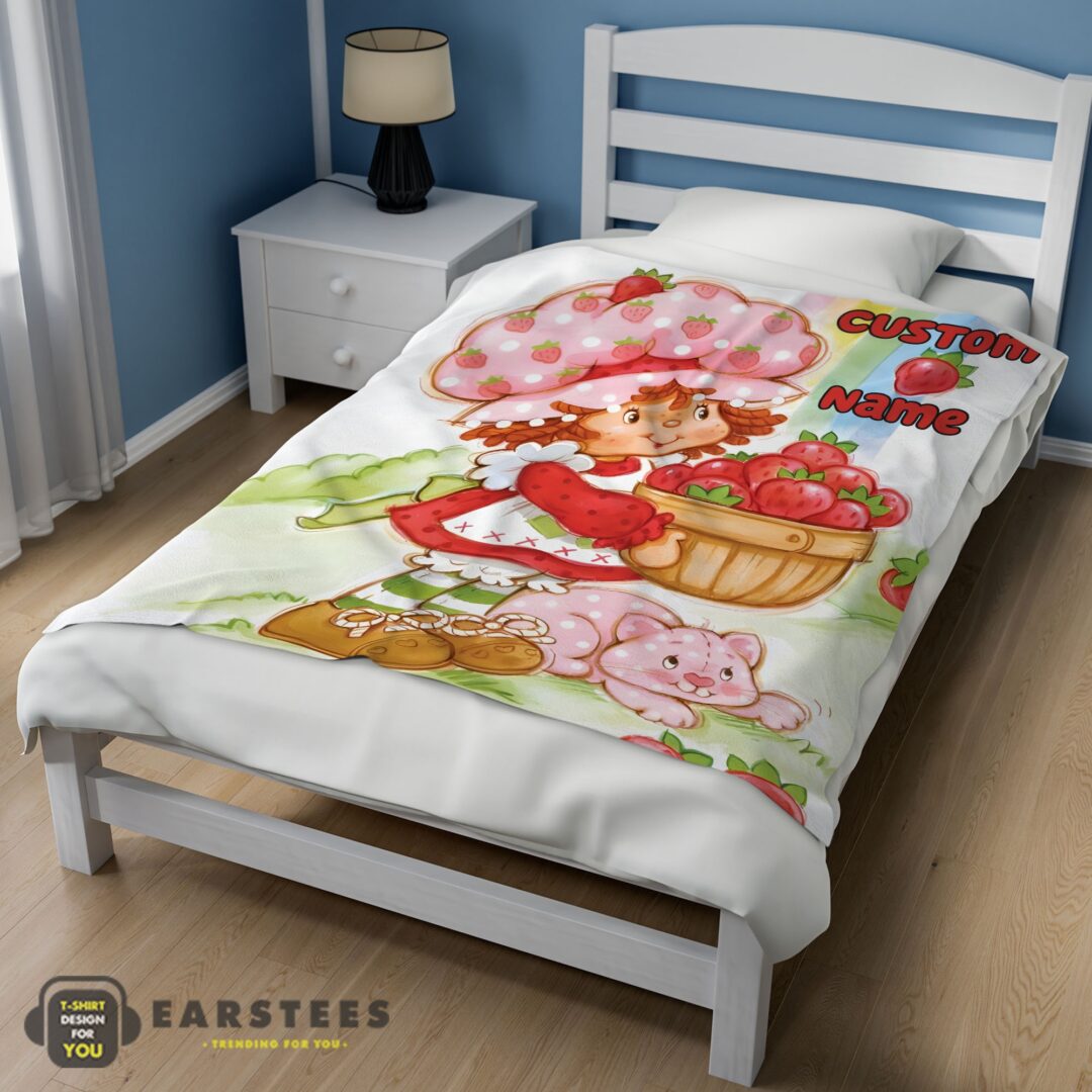 good-cartoon-strawberry-shortcake-blanket-e28093-customize-blanket-mk-02 Good Cartoon Strawberry Shortcake Blanket – Customize Blanket - Image 3