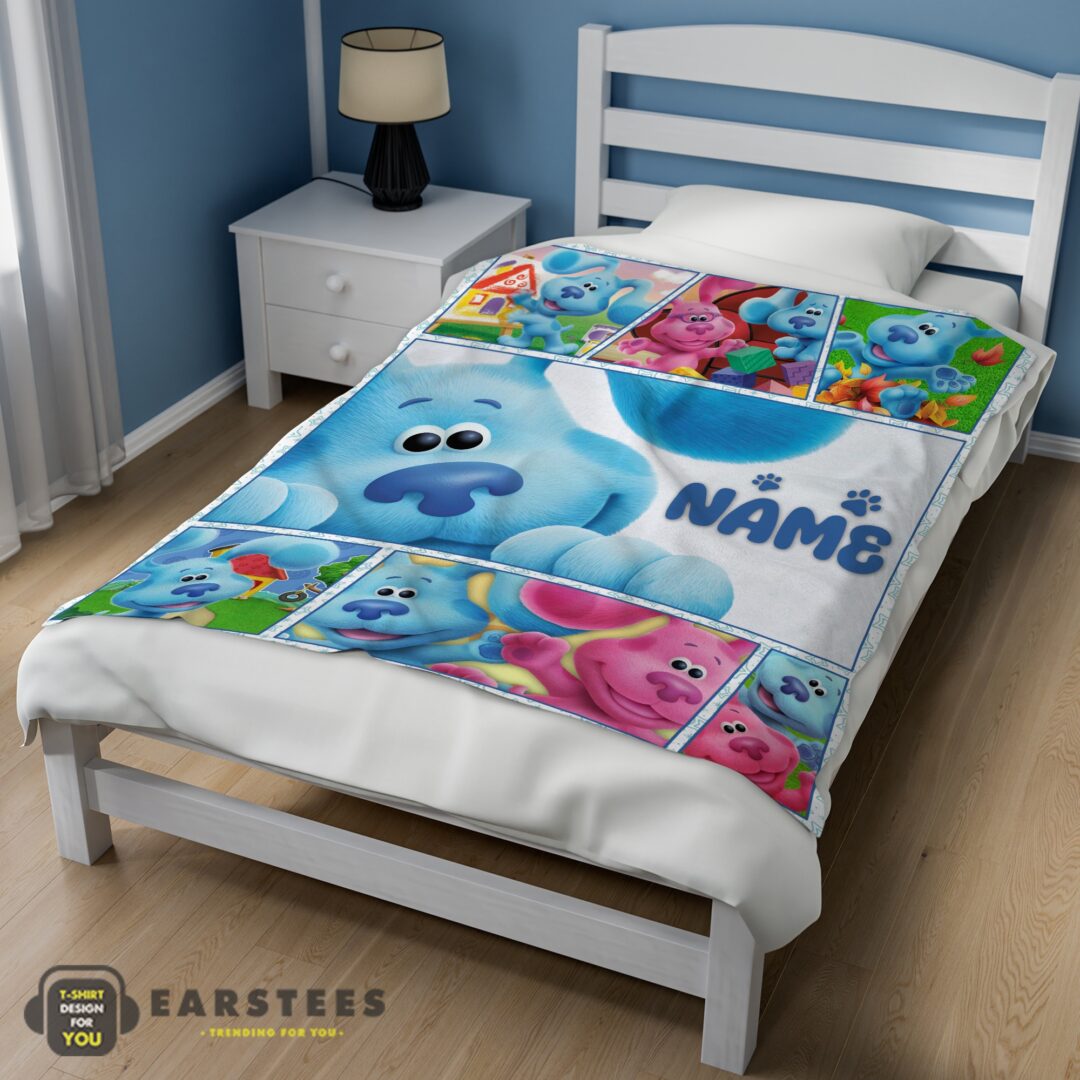 good-cartoon-tv-show-blues-clues-blanket-fleece-customized-blanket-mk-02 Good Cartoon TV Show Blue's Clues Blanket Fleece Customized Blanket - Image 3