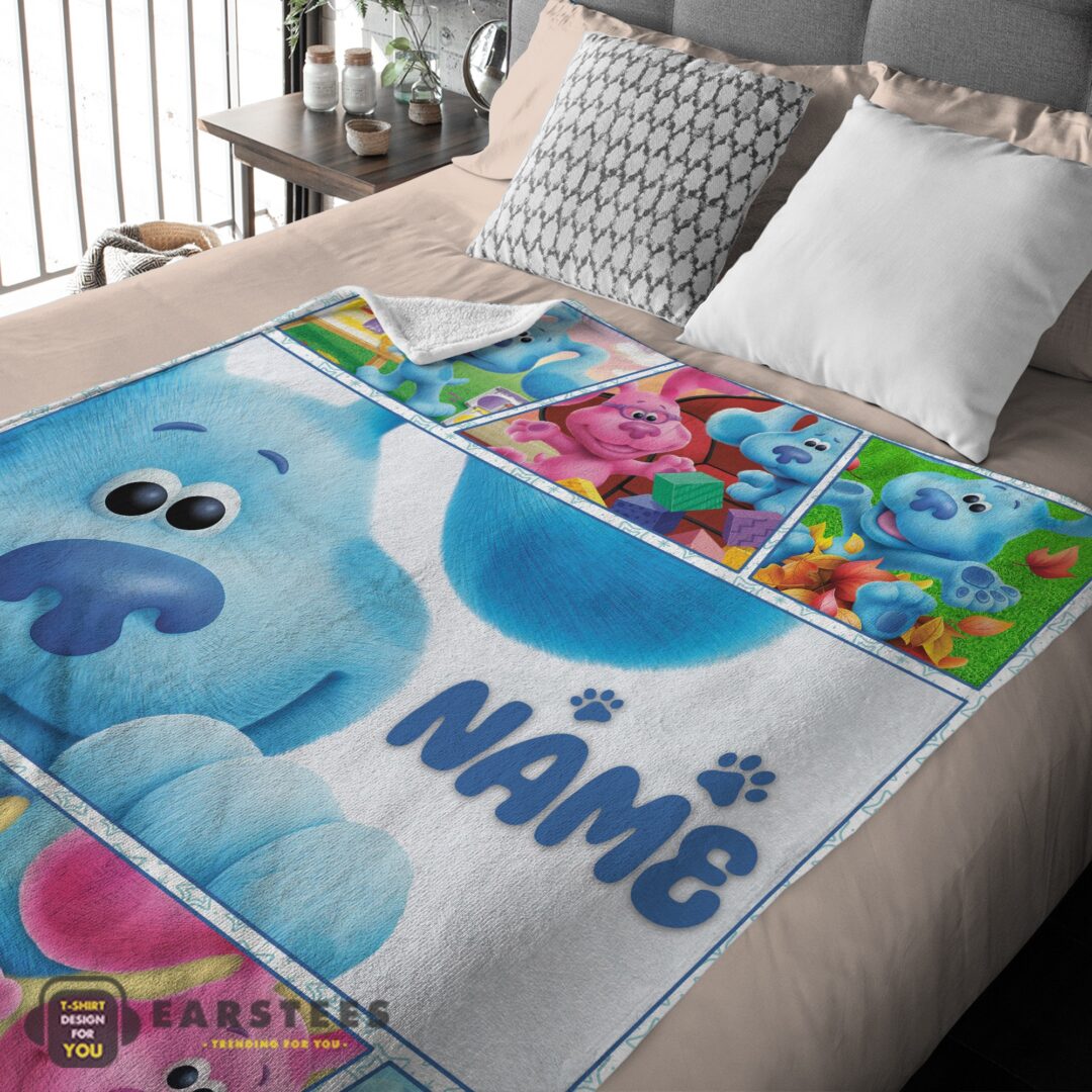 good-cartoon-tv-show-blues-clues-blanket-fleece-customized-blanket-mk-03 Good Cartoon TV Show Blue's Clues Blanket Fleece Customized Blanket - Image 2