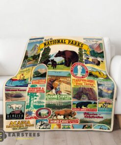 Good Cavallini Visit The National Parks Blanket Fleece Customized Blanket - Image 2