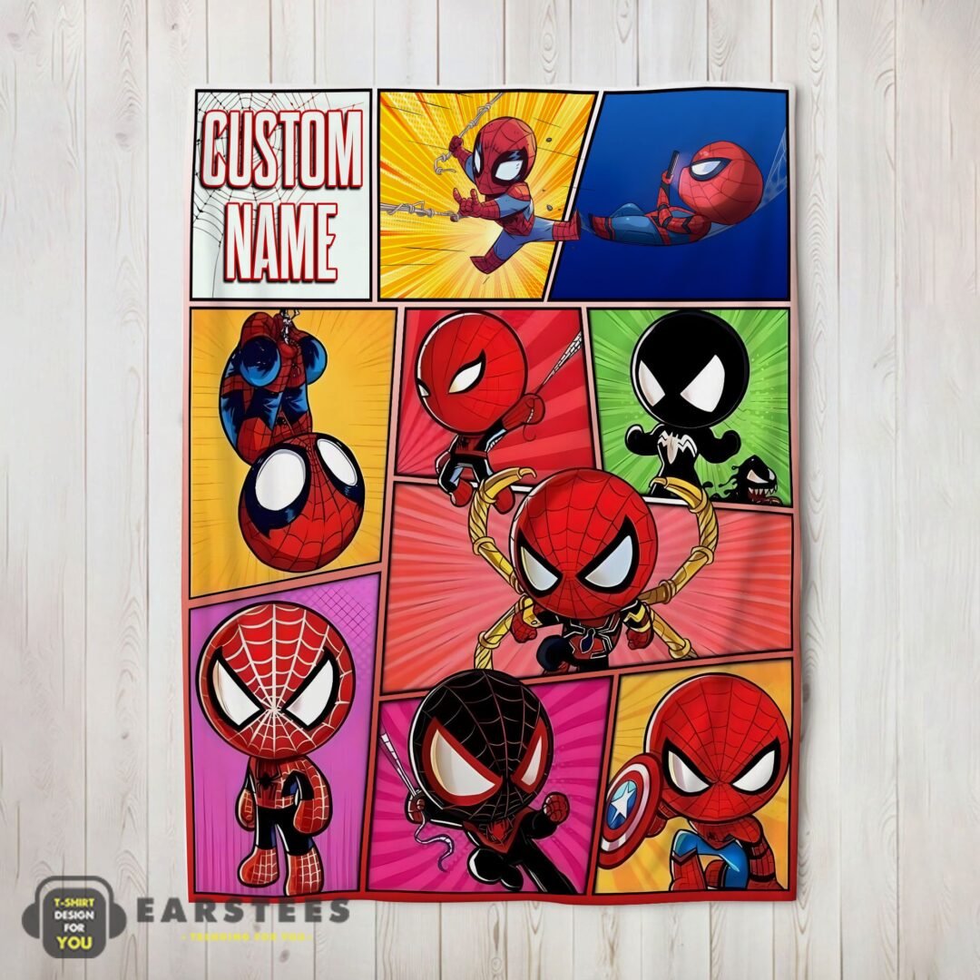 good-chibi-spider-man-characters-collage-blanket-fleece-customized-blanket-mk-02-1 Good Chibi Spider Man Characters Collage Blanket Fleece Customized Blanket