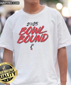 Alt Text: Good Cincinnati Bearcats Bowl Bound 2025 T-Shirt featuring team colors and logo, perfect for fans and supporters.