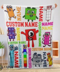 Good Colorful Number Blocks Blanket Fleece Customized Blanket