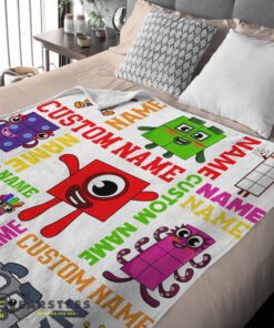 Good Colorful Number Blocks Blanket Fleece Customized Blanket - Image 2