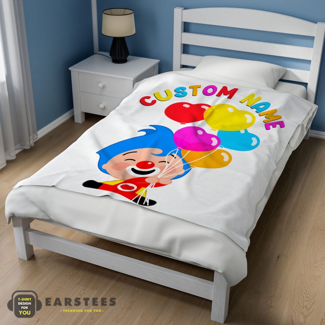 good-colorful-plim-plim-cheerful-clown-balloons-blanket-fleece-customized-blanket-mk-02 Good Colorful Plim Plim Cheerful Clown Balloons Blanket Fleece Customized Blanket - Image 3