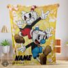 Good Cuphead and Mugman Crazy Cup Blanket Fleece Customized Blanket