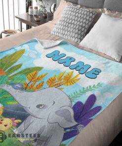 Good Cute Elephant Safari Animal for Boys Customized Blanket - Image 2