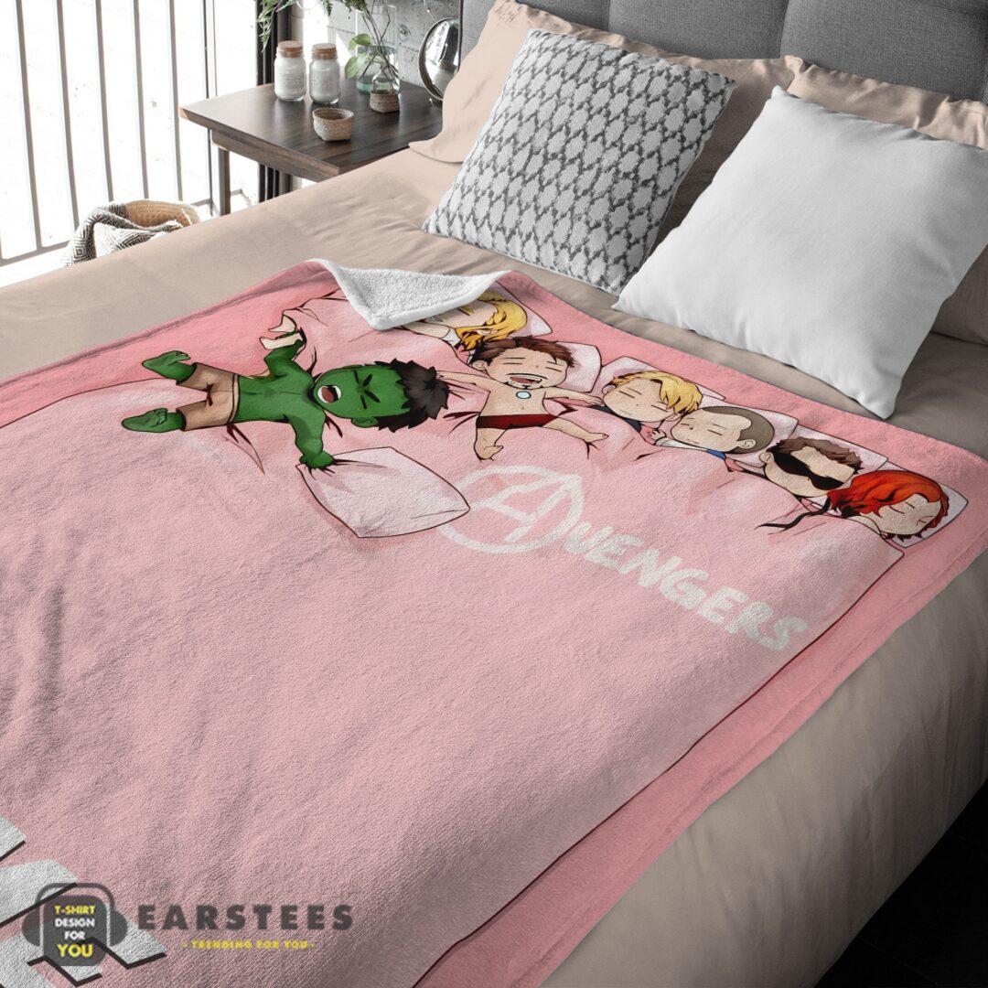 good-cute-marvel-avengers-assemble-avengers-chibi-character-sleeping-blanket-fleece-customized-blanket-mk-03 Good Marvel Avengers Assemble Avengers Chibi Character Sleeping Blanket Fleece Customized Blanket - Image 2