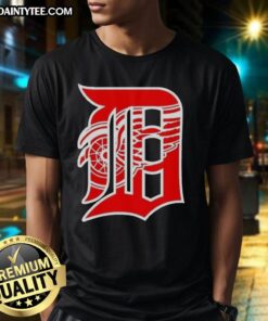 Good Detroit Tigers X Red Wings logo mashup t-shirt featuring iconic team colors and designs for sports fans.
