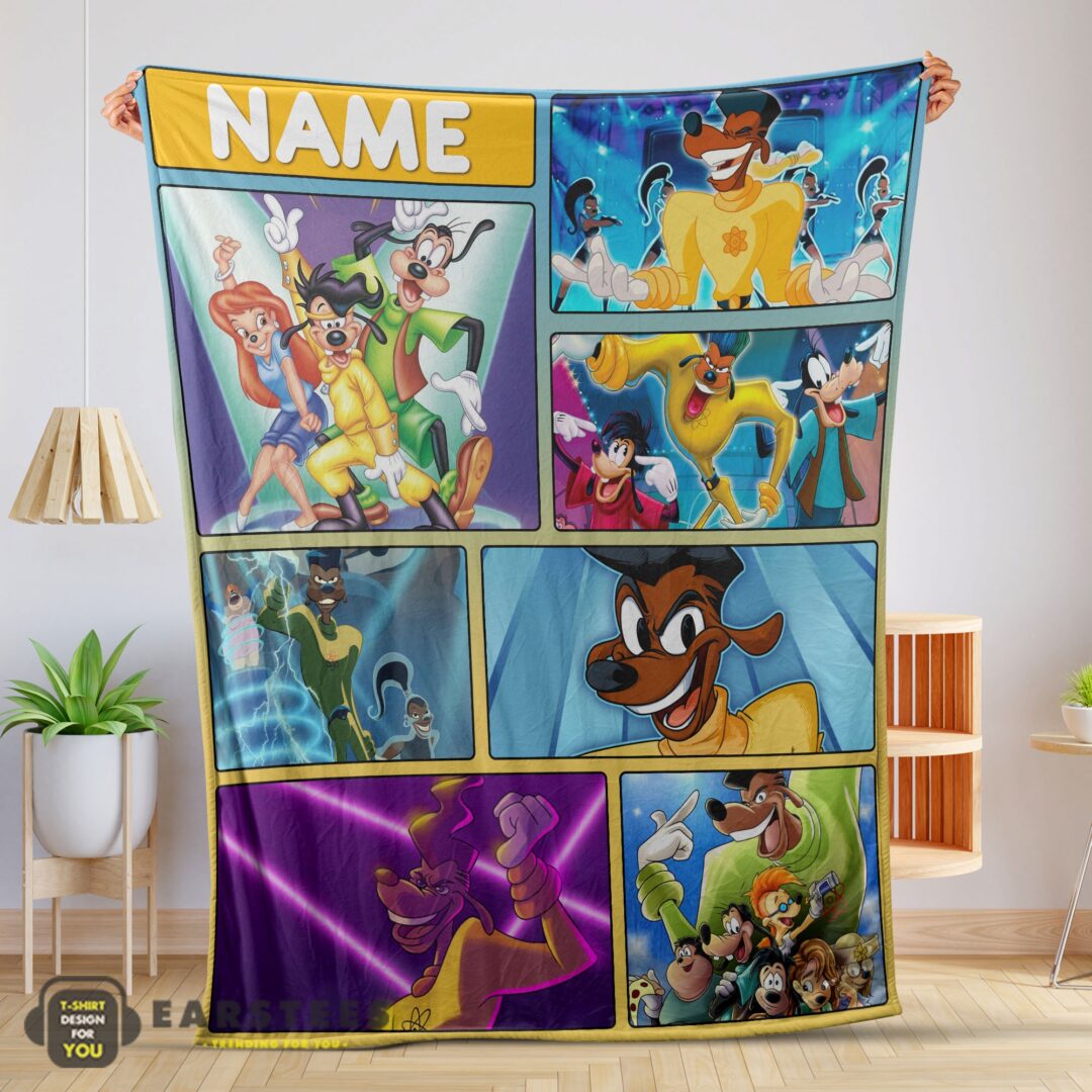 good-disney-a-goofy-movie-max-goof-powerline-blanket-fleece-customized-blanket-mk-01 Good Disney A Goofy Movie Max Goof & Powerline Blanket Fleece Customized Blanket