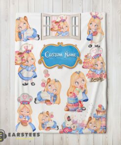Good Disney Alice Baking Alice In Wonderland Cake Blanket Fleece Customized Blanket