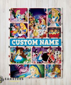 Good Disney Alice In Wonderland Adventure Collage Blanket Fleece Customized Blanket
